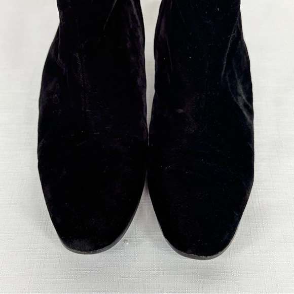 Joie Women’s size 3 7/ 7 Fenella Black Velvet Ankle Boots Booties - Picture 4 of 17